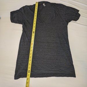 American Apparel 50/25/25 V neck - Unisex - Size small - Color Dark Gray